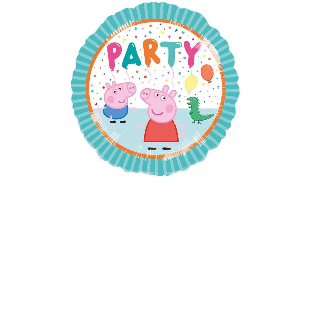 amscan Folienballon rund Peppa Pig Party