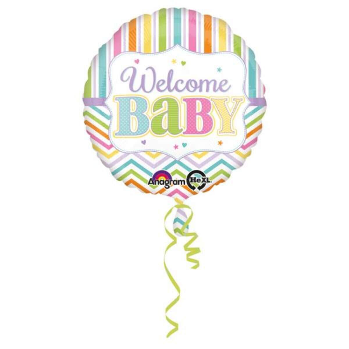 amscan Folienballon Welcome Baby metallic