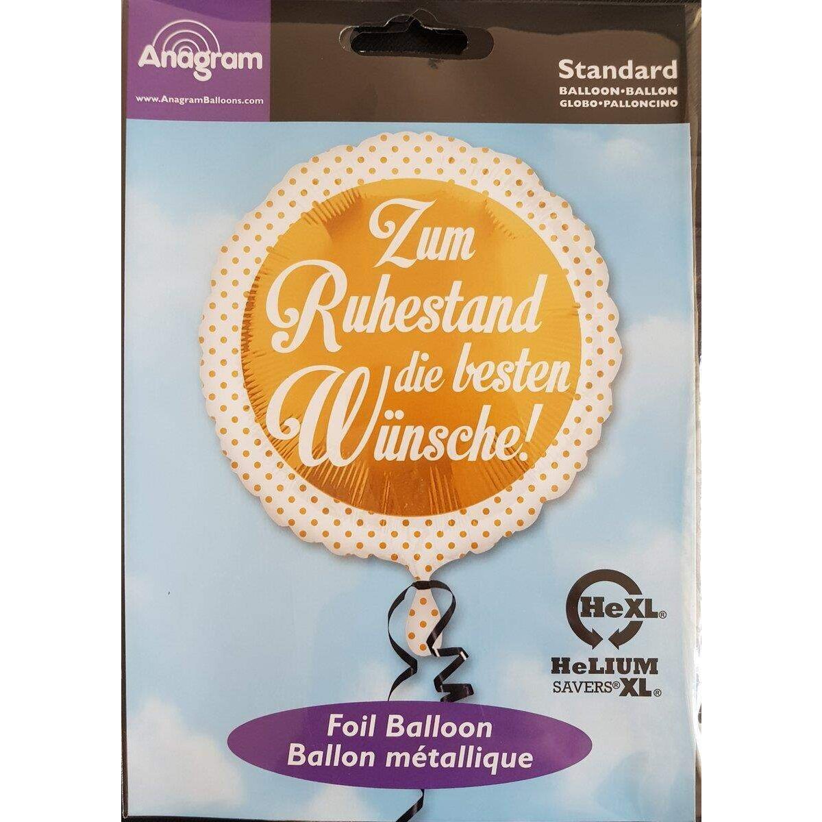 amscan Folienballon Zum Ruhestand die besten Wünsche
