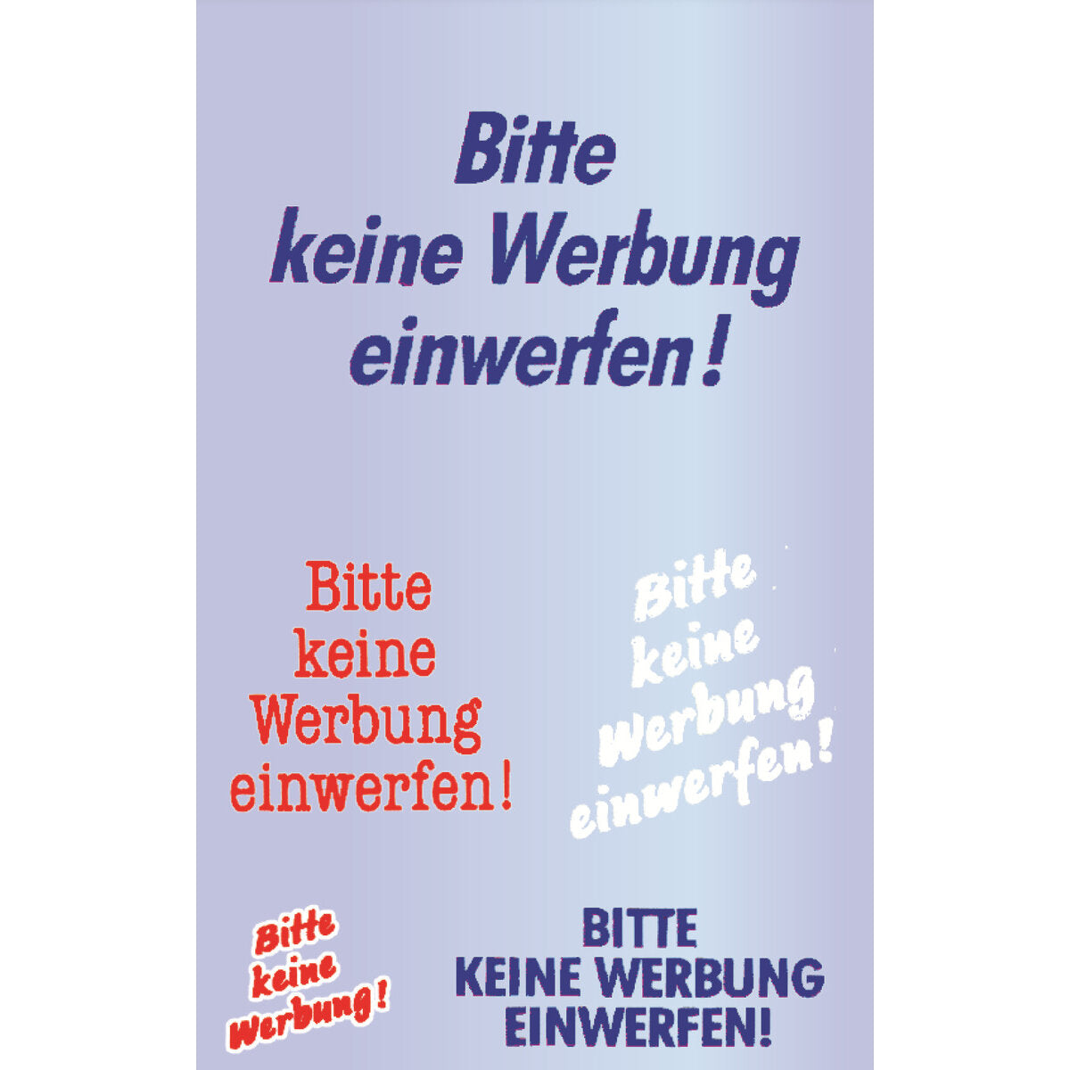 Avery Zweckform 3758, Keine Werbung Etiketten, Schriftzug "Keine Werbung", 5 Aufkleber