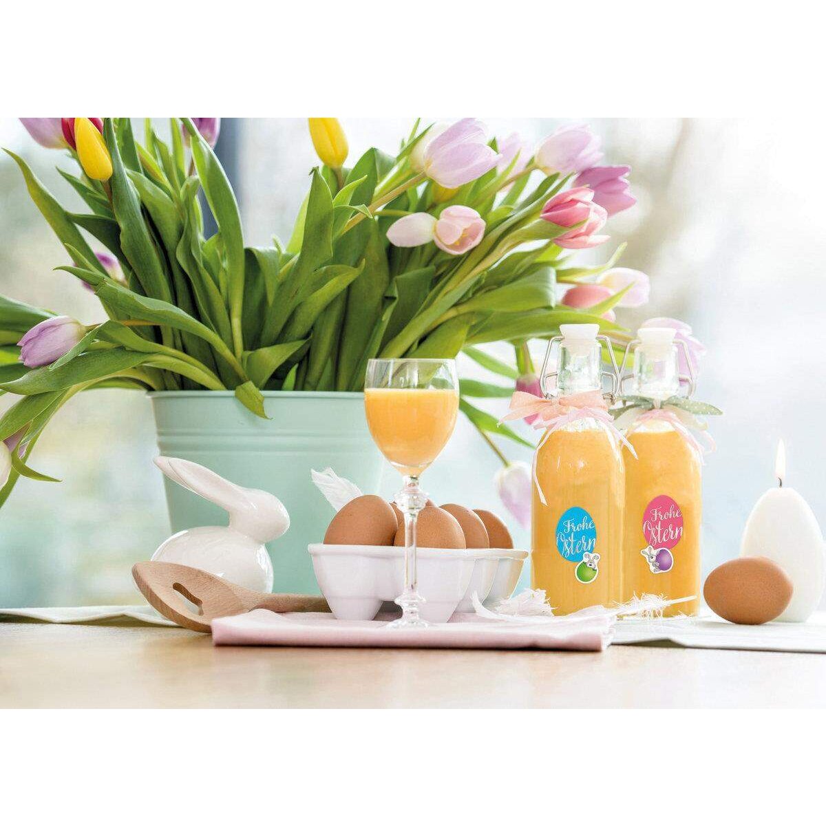 Avery Zweckform Z-Design 39163, Oster Sticker, Ostereier, 24 Aufkleber