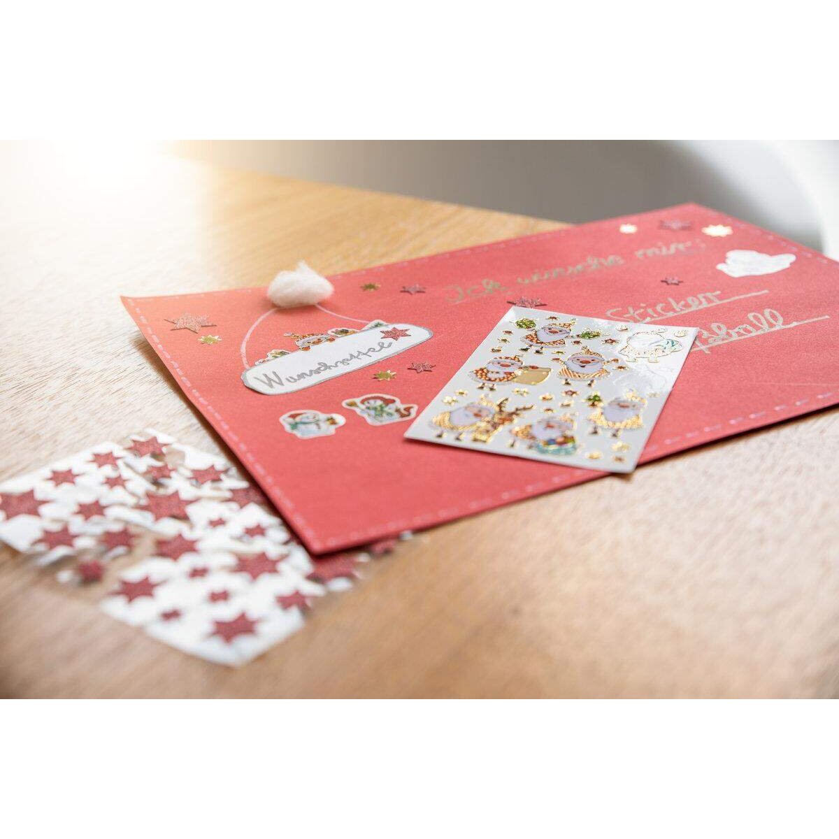 Avery Zweckform Z-Design 52802 Weihnachtssticker, Sterne, 2 Bogen/108 Sticker