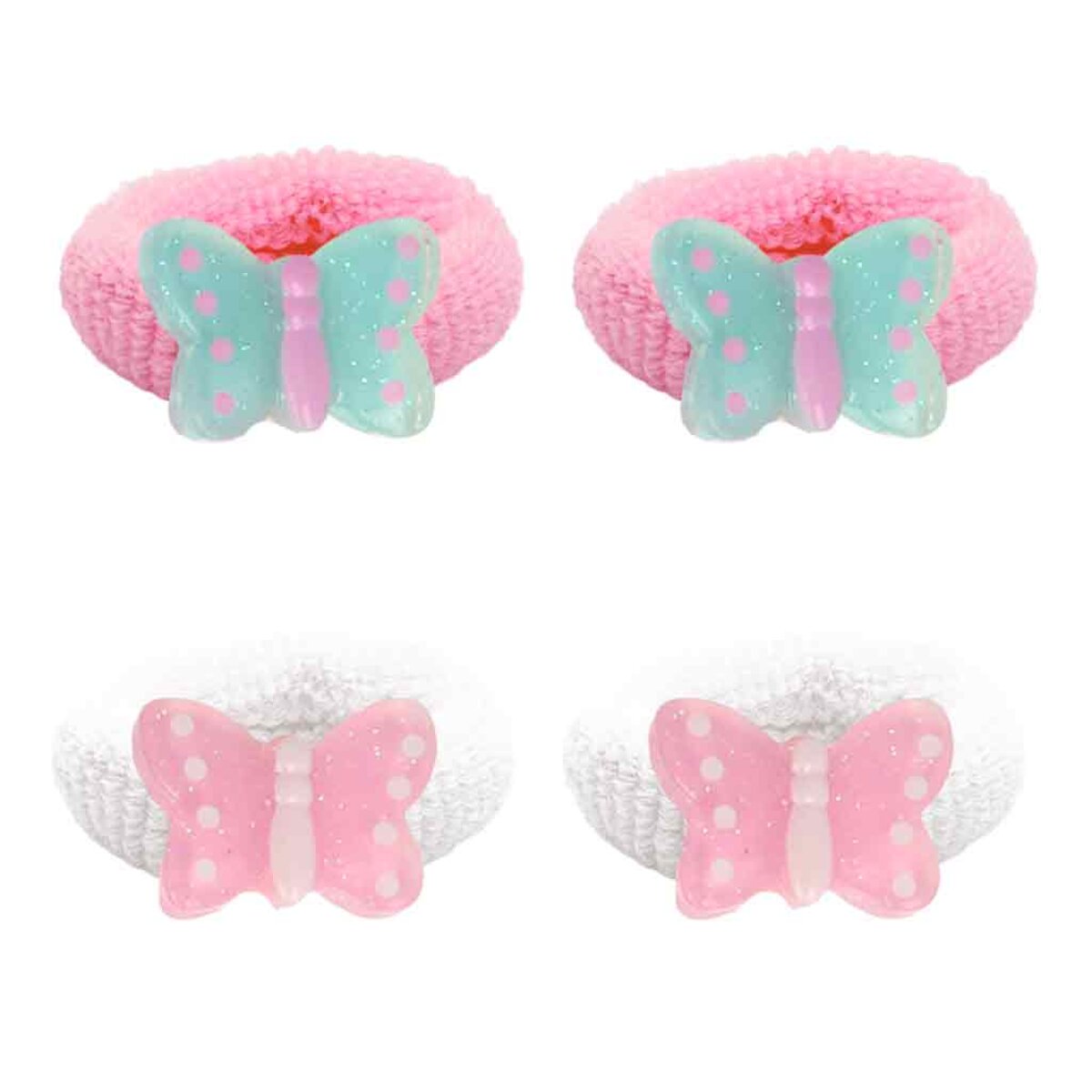 bb Klostermann Haargummis Schmetterling 2-teilig, 1 Set, 2-fach sortiert