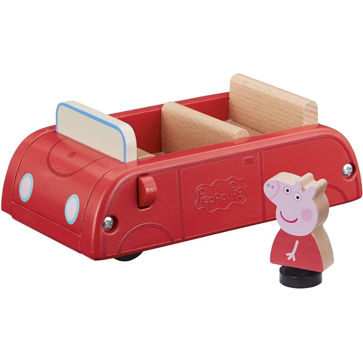Boti Peppa Pig Holzauto mit Peppa Pig Holzfigur
