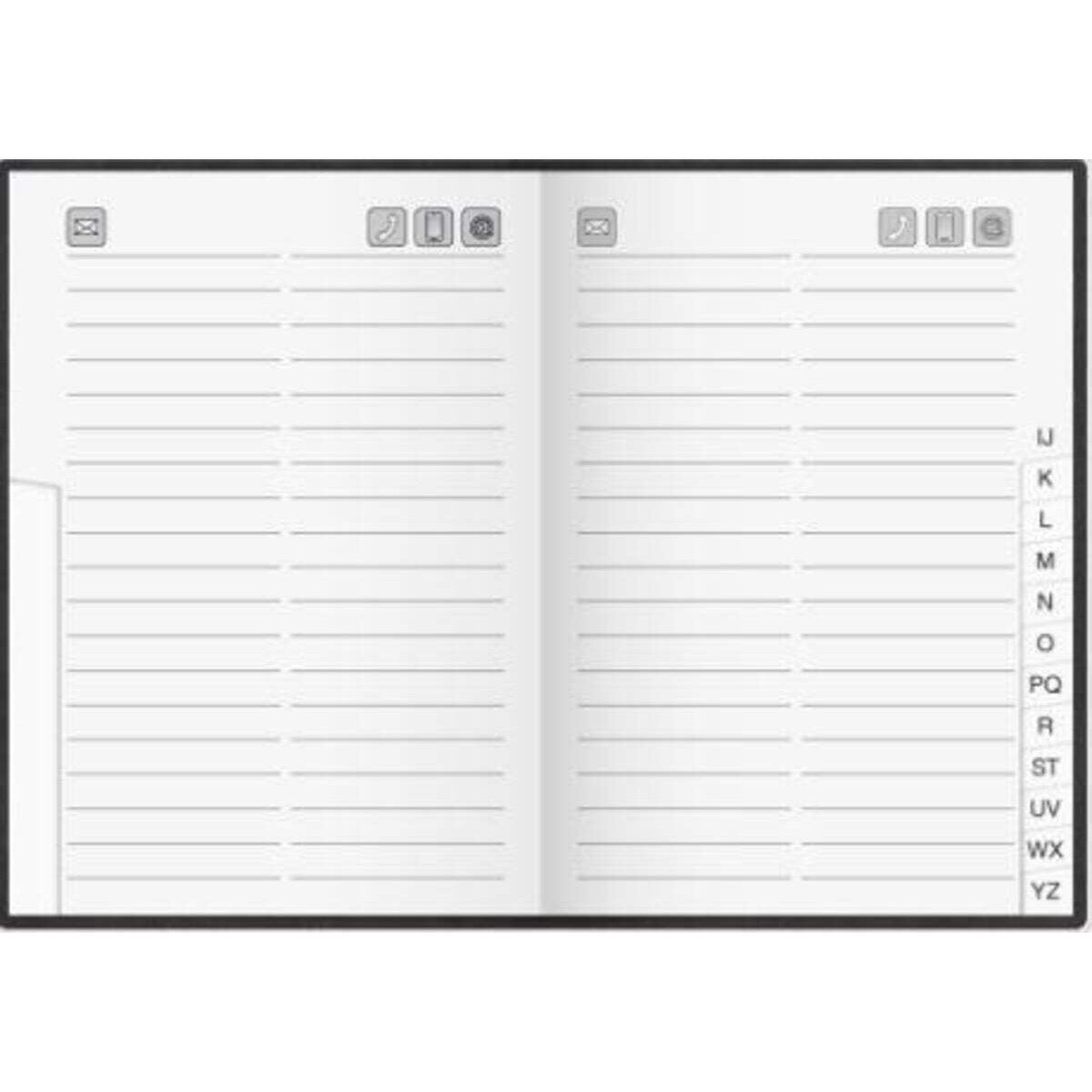 BRUNNEN Adressbuch „Virando“ 10 x 14 cm schwarz