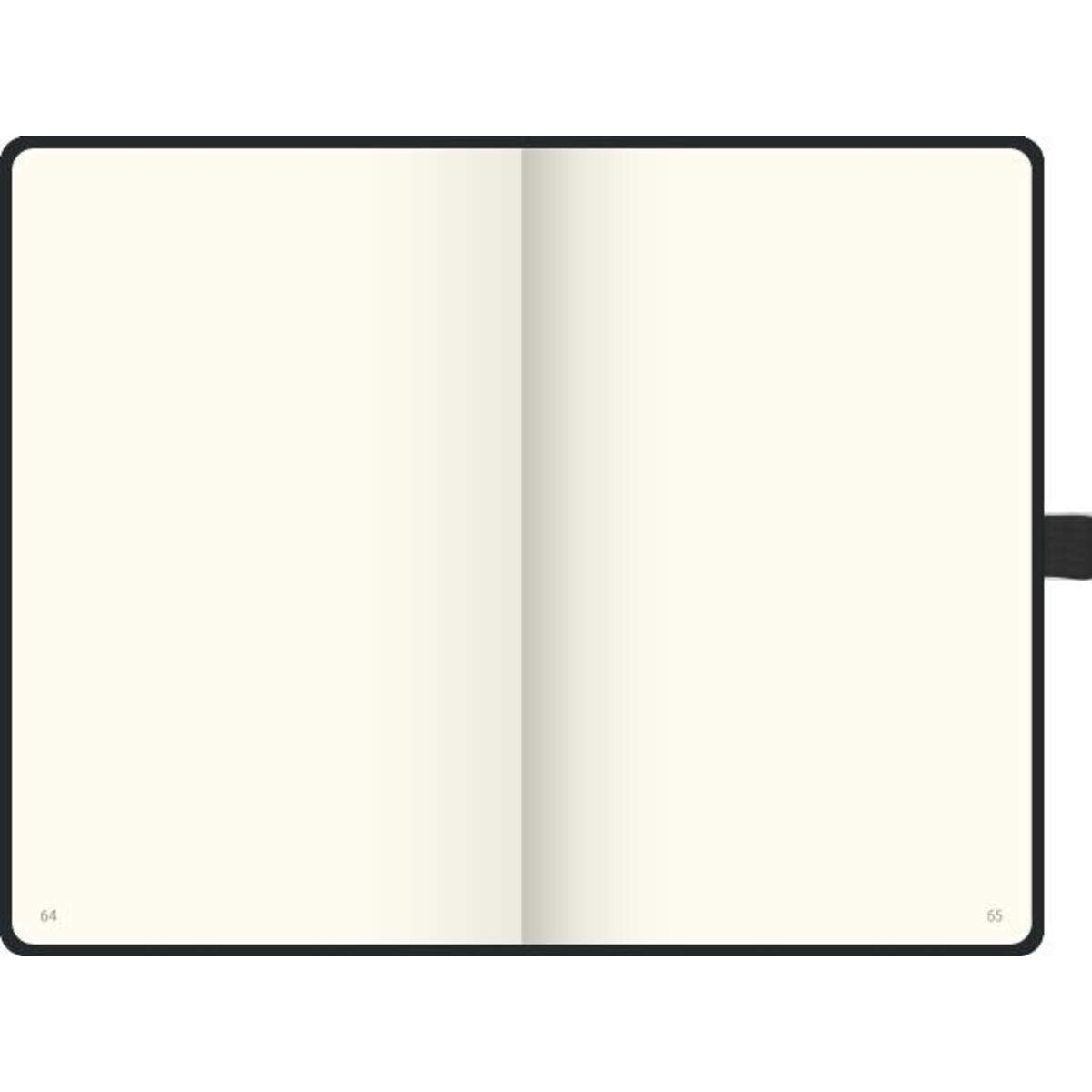 BRUNNEN Notizbuch Kompagnon, unliniert, 20, 96 Blatt, schwarz