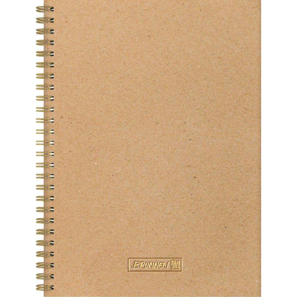 BRUNNEN Notizbuch Wire „Natural“ A5 dotted caramel