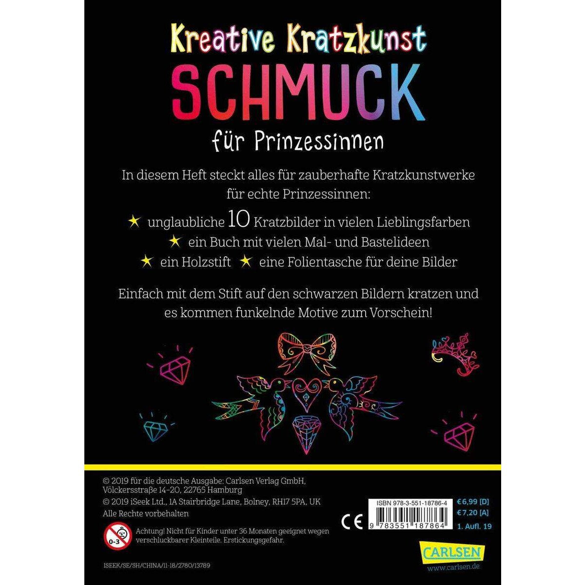 Carlsen Verlag Kreative Kratzkunst - Schmuck für Prinzessinnen