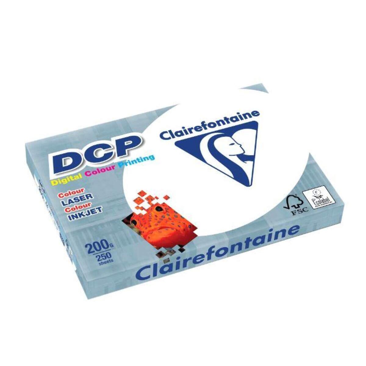 Clairefontaine DCP Papier für Farblaserdrucker,- Kopierer weiß A4 200g, 250 Blatt