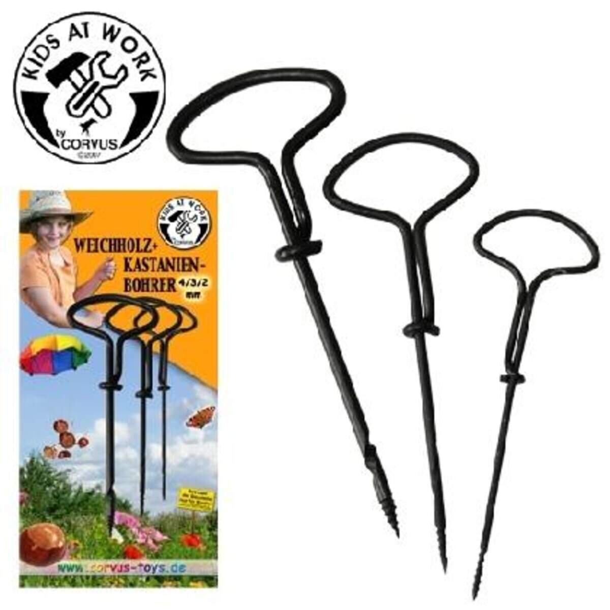 Corvus Holz- und Kastanienbohrer Kinder-Werkzeug