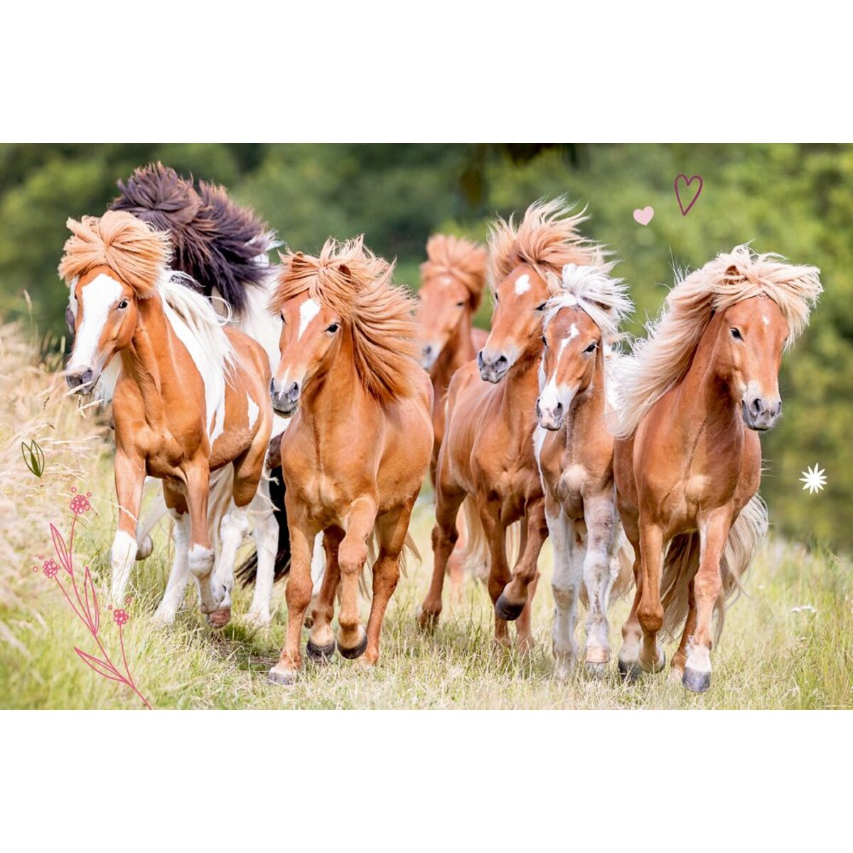 Die Spiegelburg Mini-Puzzle Pferde - Pferdefreunde, 1 Stück, 4-fach sortiert