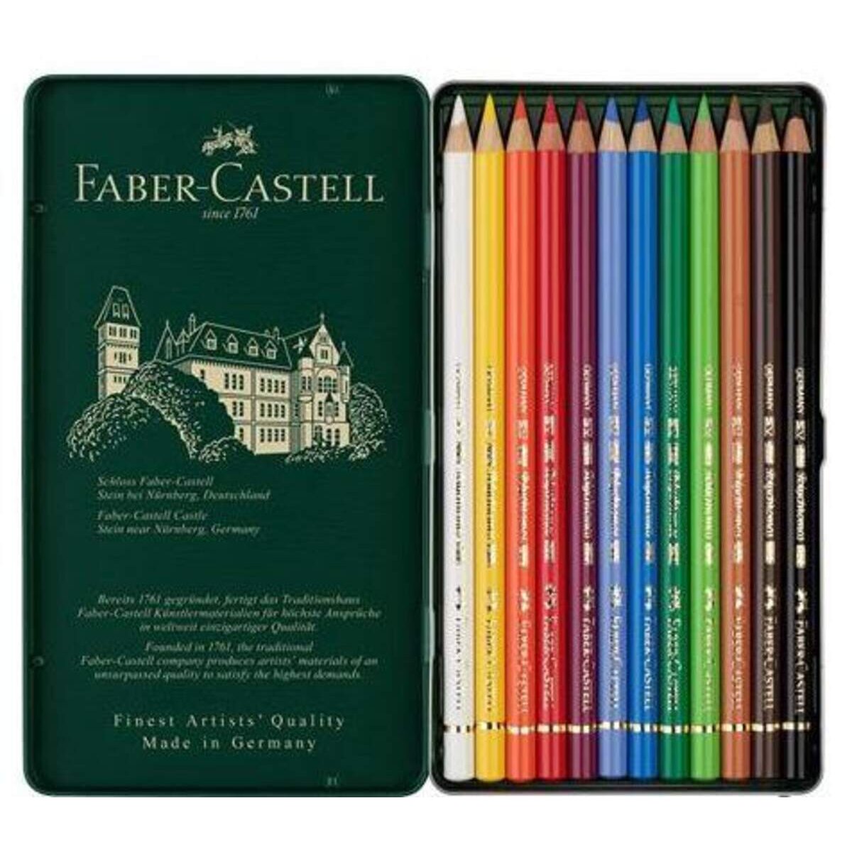 Faber-Castell Polychromos Farbstift, 12er Metalletui