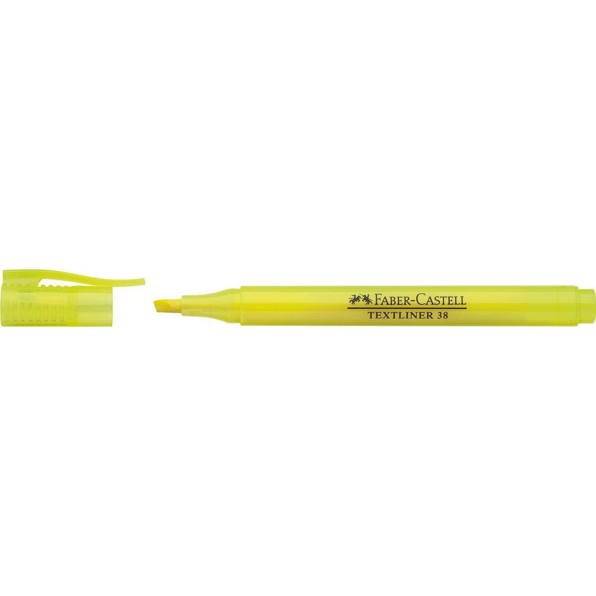 Faber-Castell Textmarker Textliner 38 mit Clip, gelb