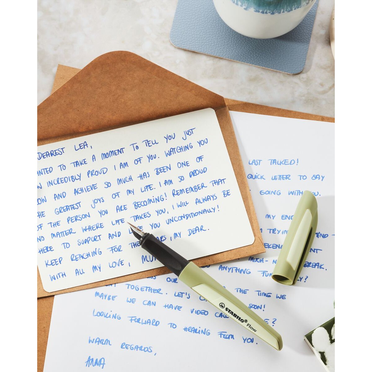 Füller - STABILO Flow MONOCHROME - hellbraun - inkl. Patrone