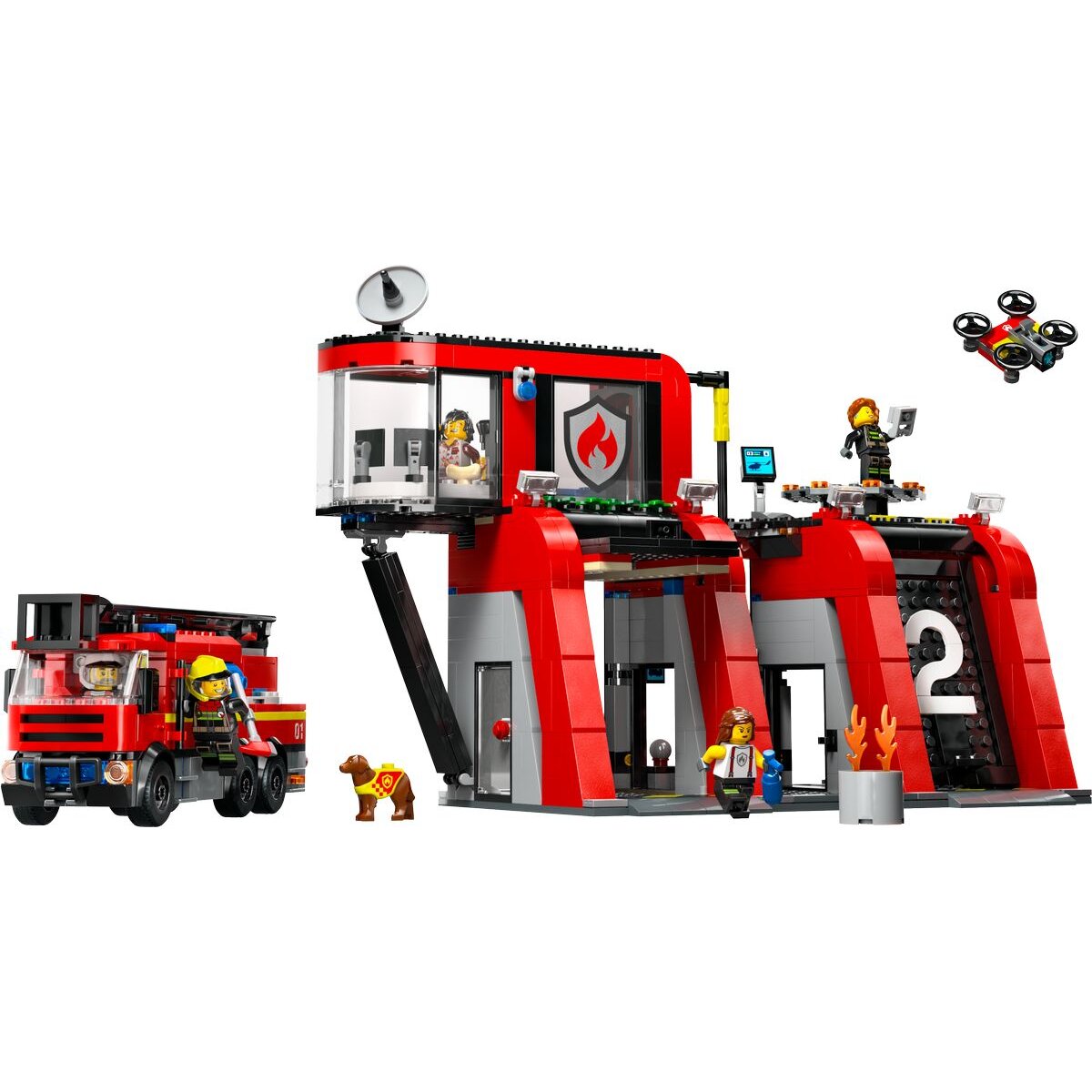 LEGO® City 60414 Feuerwehrstation mit Drehleiterfahrzeug