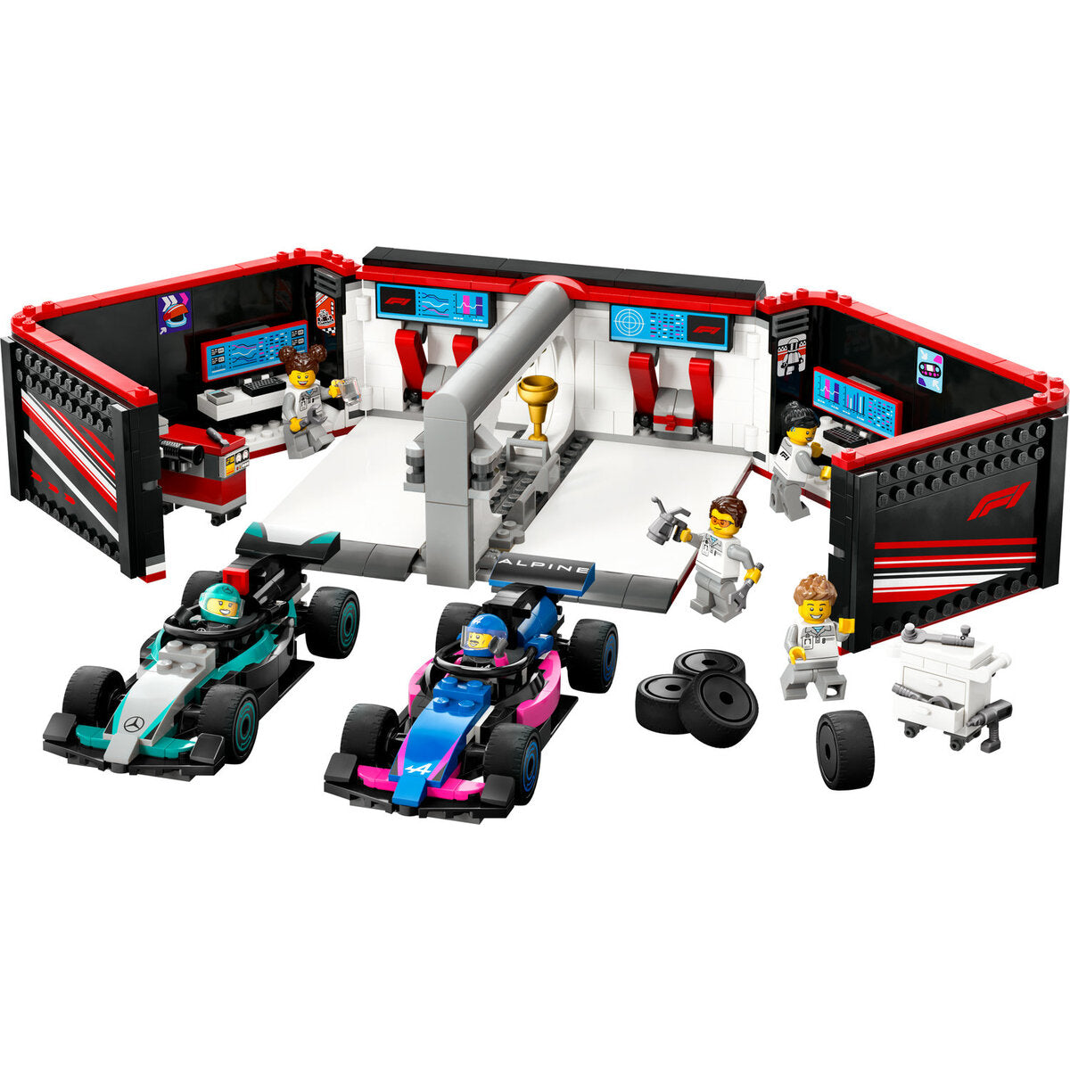 LEGO® City 60444 F1® Garage mit Mercedes-AMG & Alpine Rennautos