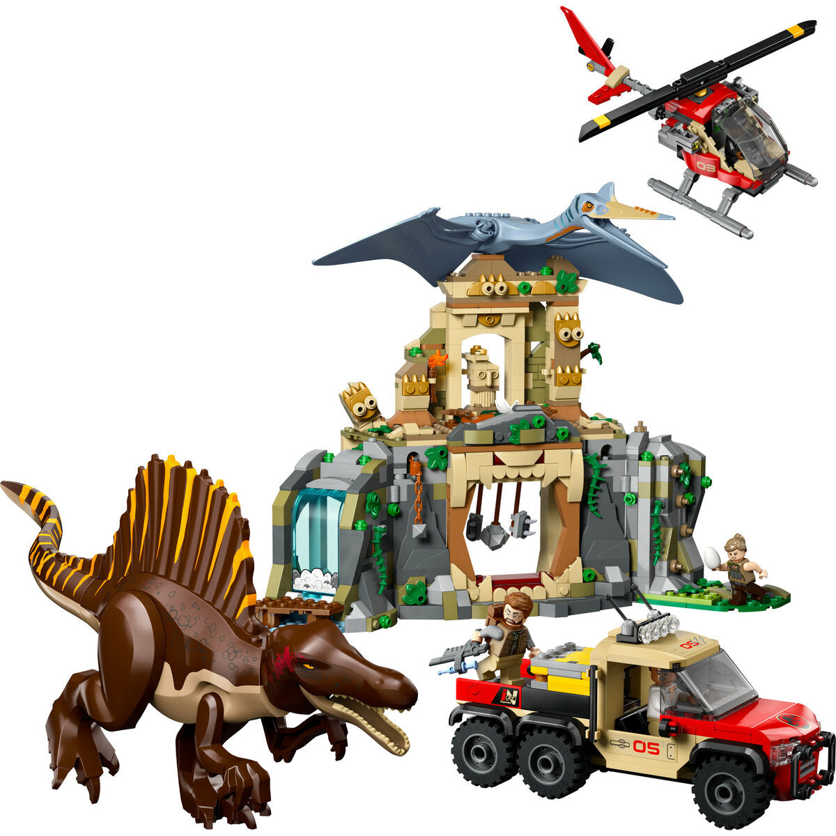LEGO® Jurassic World™ 76976 Spinosaurier & Quetzalcoatlus: Hubschrauber-Einsatz