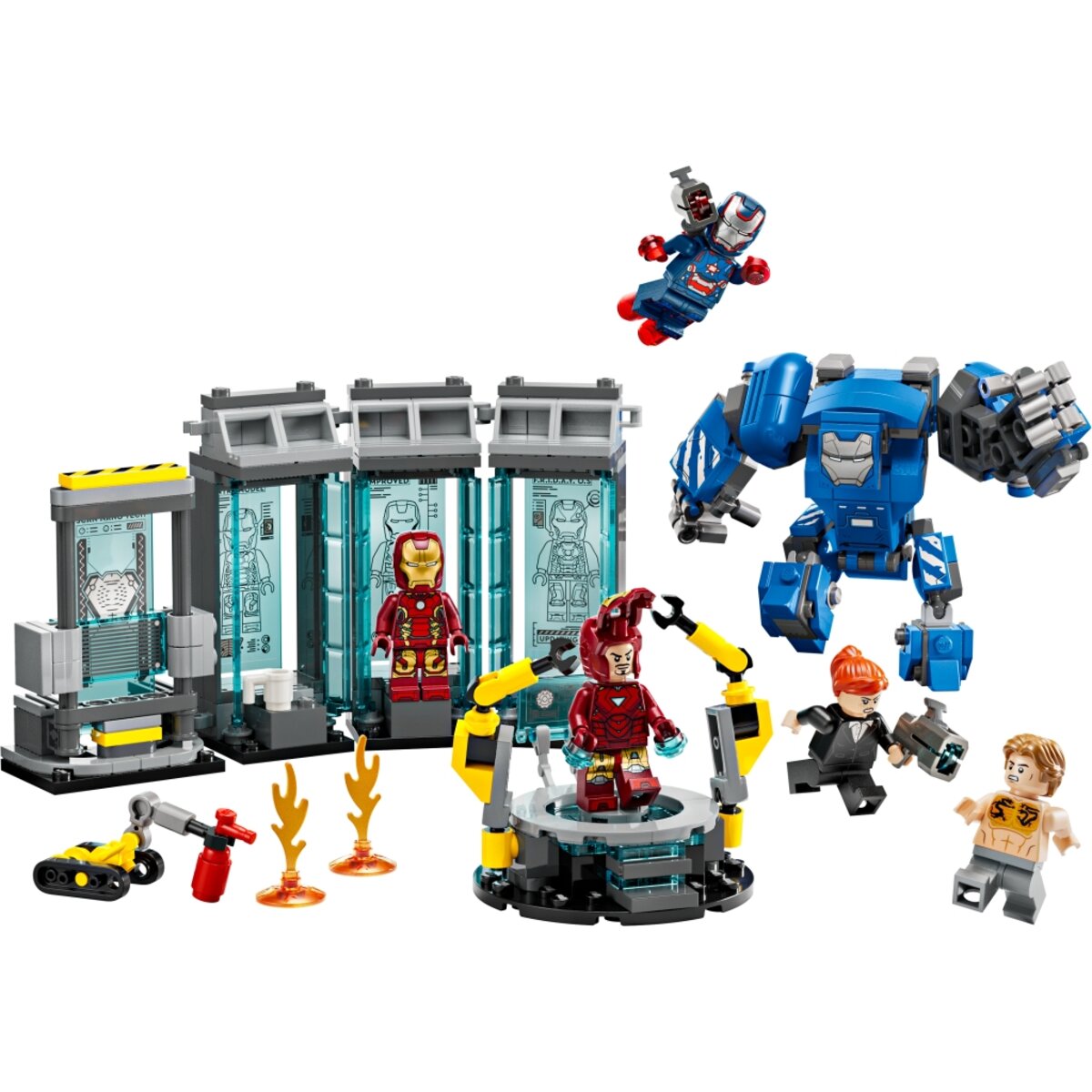 LEGO® Marvel Super Heroes 76315 Iron Mans Labor: Halle der Rüstungen