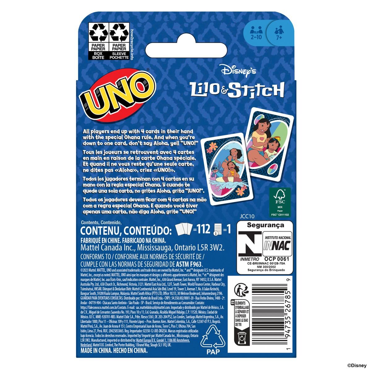 Mattel UNO Lilo & Stich