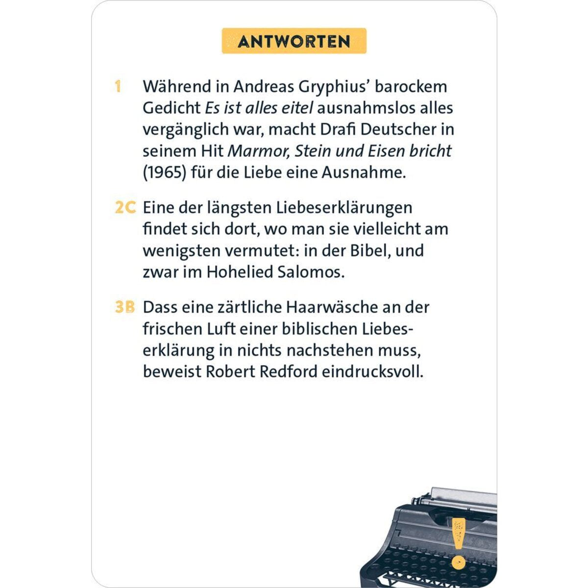 moses. Classic Quiz Literatur