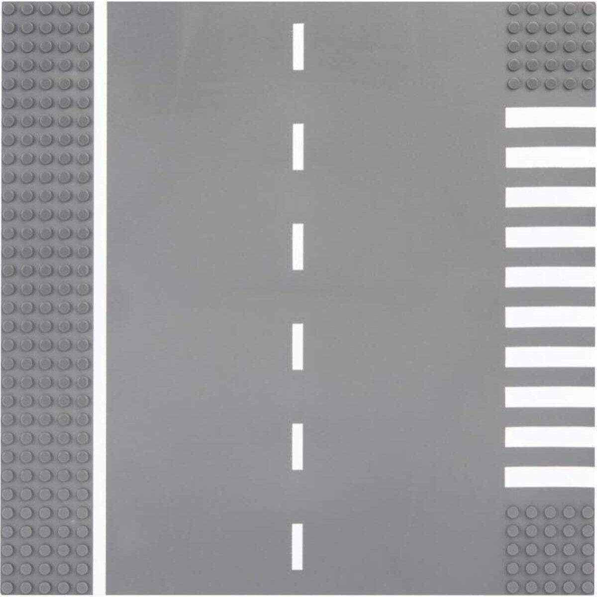 Open Bricks Straßenplatte 32x32 Abbiegung grey 1