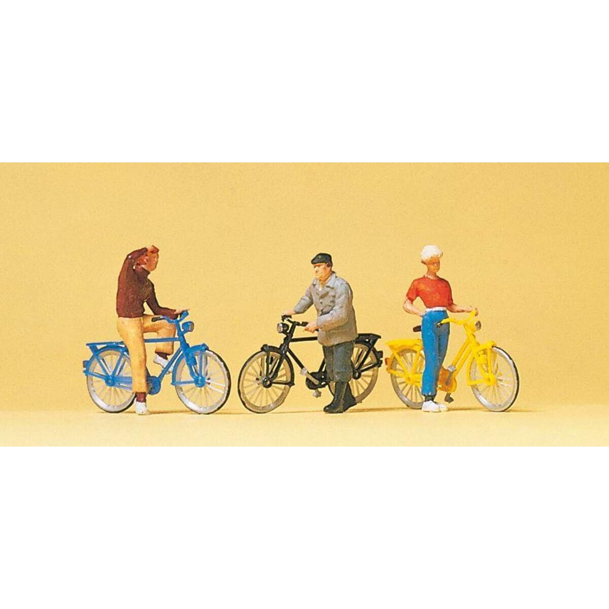 Preiser - HO Stehende Radfahrer, 3 Stück