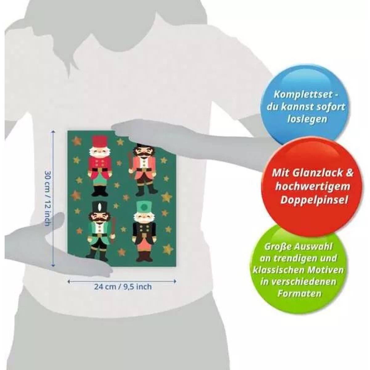 Ravensburger CreArt, Malen nach Zahlen - Christmas Nutcracker Delight