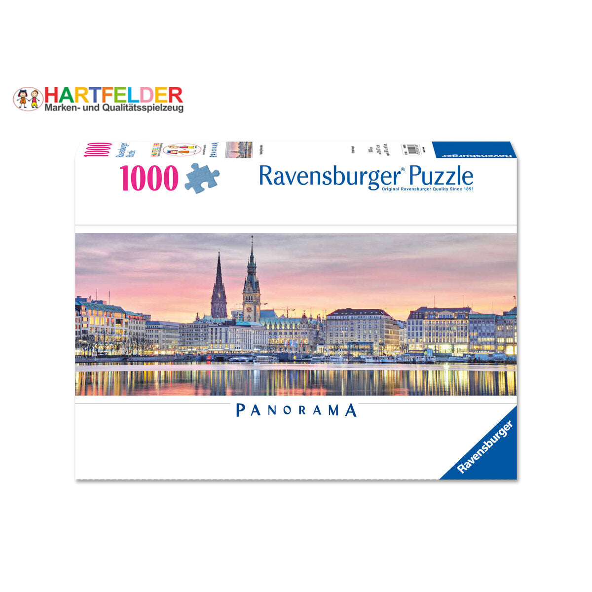 Ravensburger Panorama Puzzle - Hamburg Binnenalster, 1000 Teile