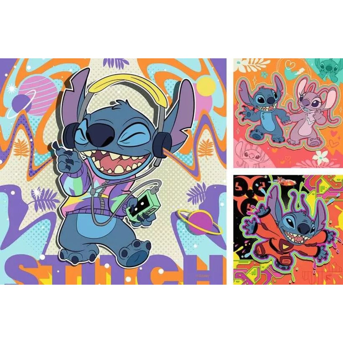 Ravensburger Puzzle - Disney Stich: Einfach nur spielen, 3 x 49 Teile