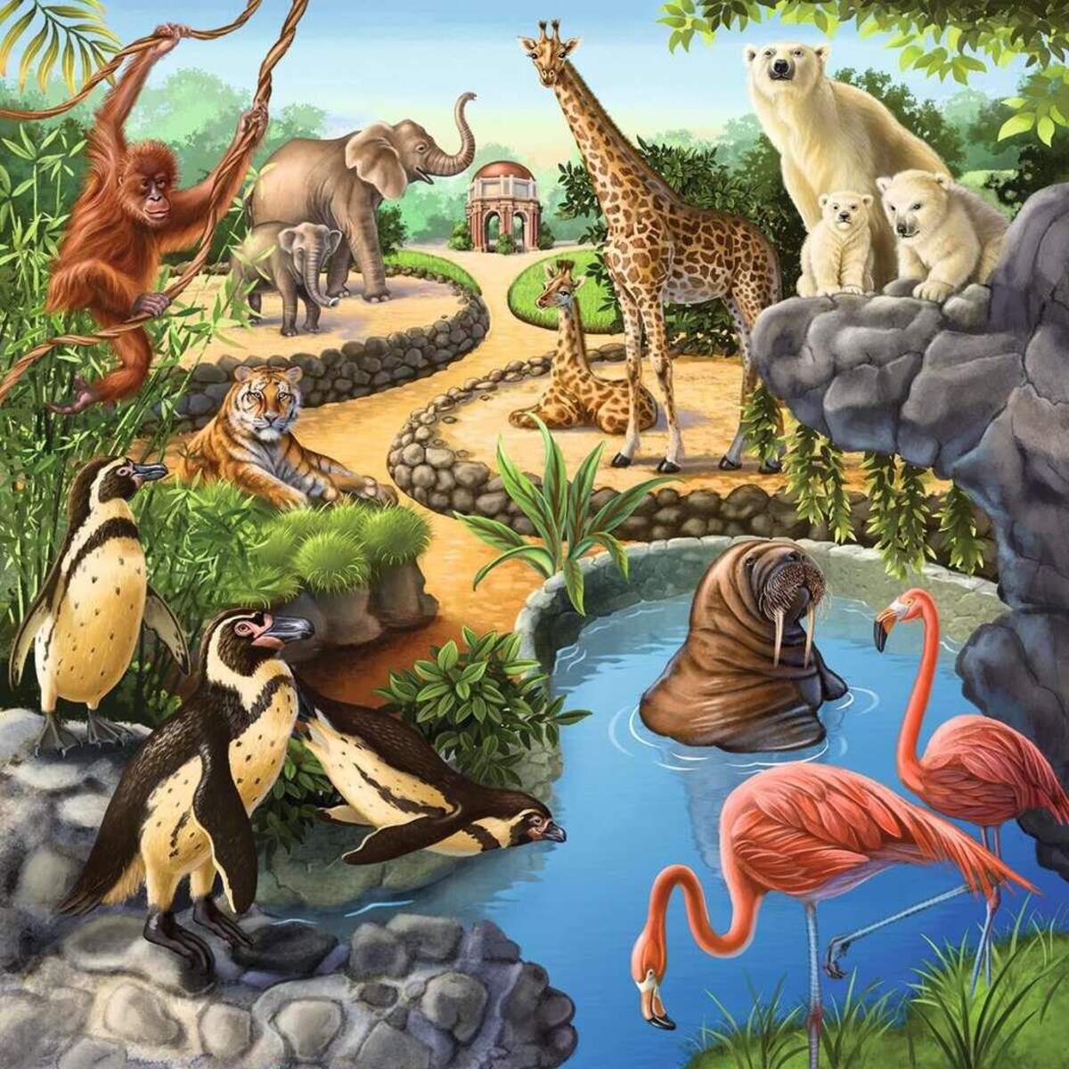 Ravensburger Puzzle Wald-/Zoo-/Haustiere, 3 x 49 Teile
