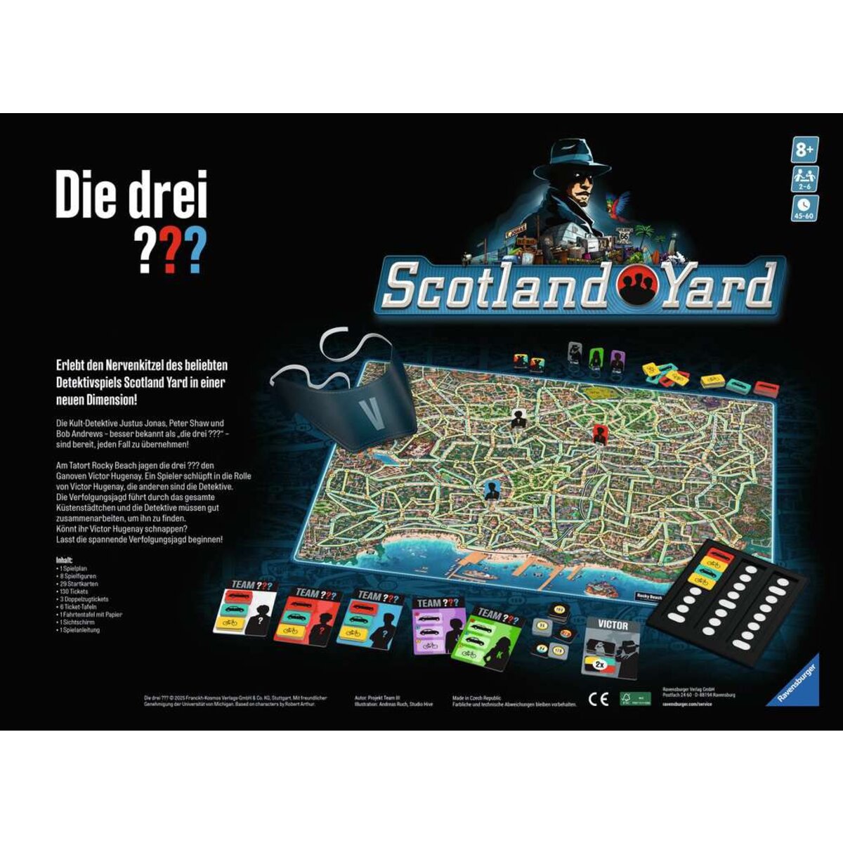 Ravensburger Scotland Yard Die drei ??? Gesellschaftsspiel