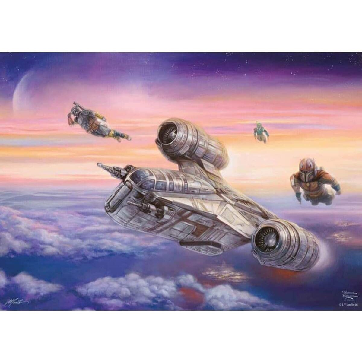 Schmidt Spiele Puzzle - Thomas Kinkade, Lucas Film, Mandalorian, The Escort, 1.000 Teile
