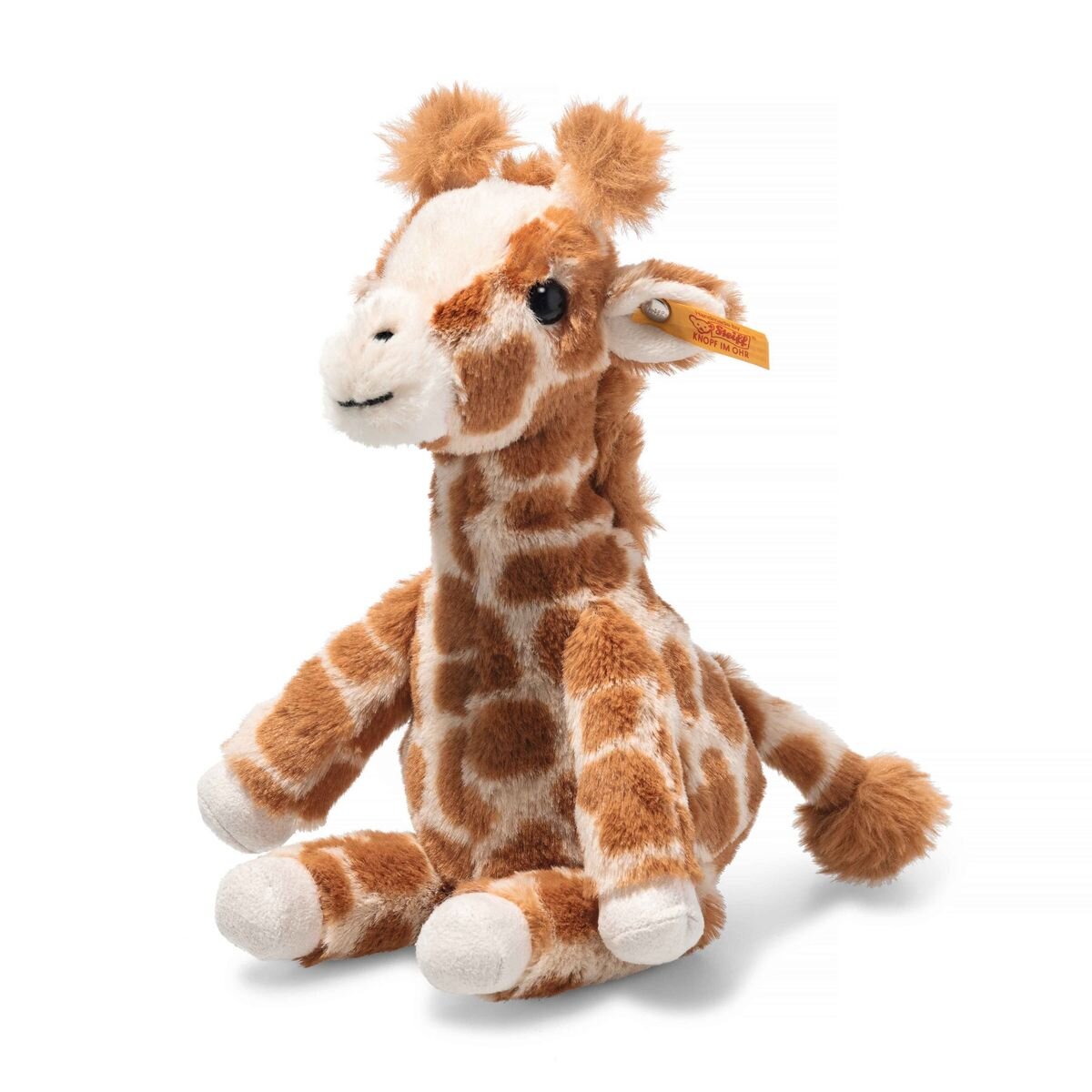 Steiff Gina Giraffe hellbraun gefeckt sitzend, 23 cm