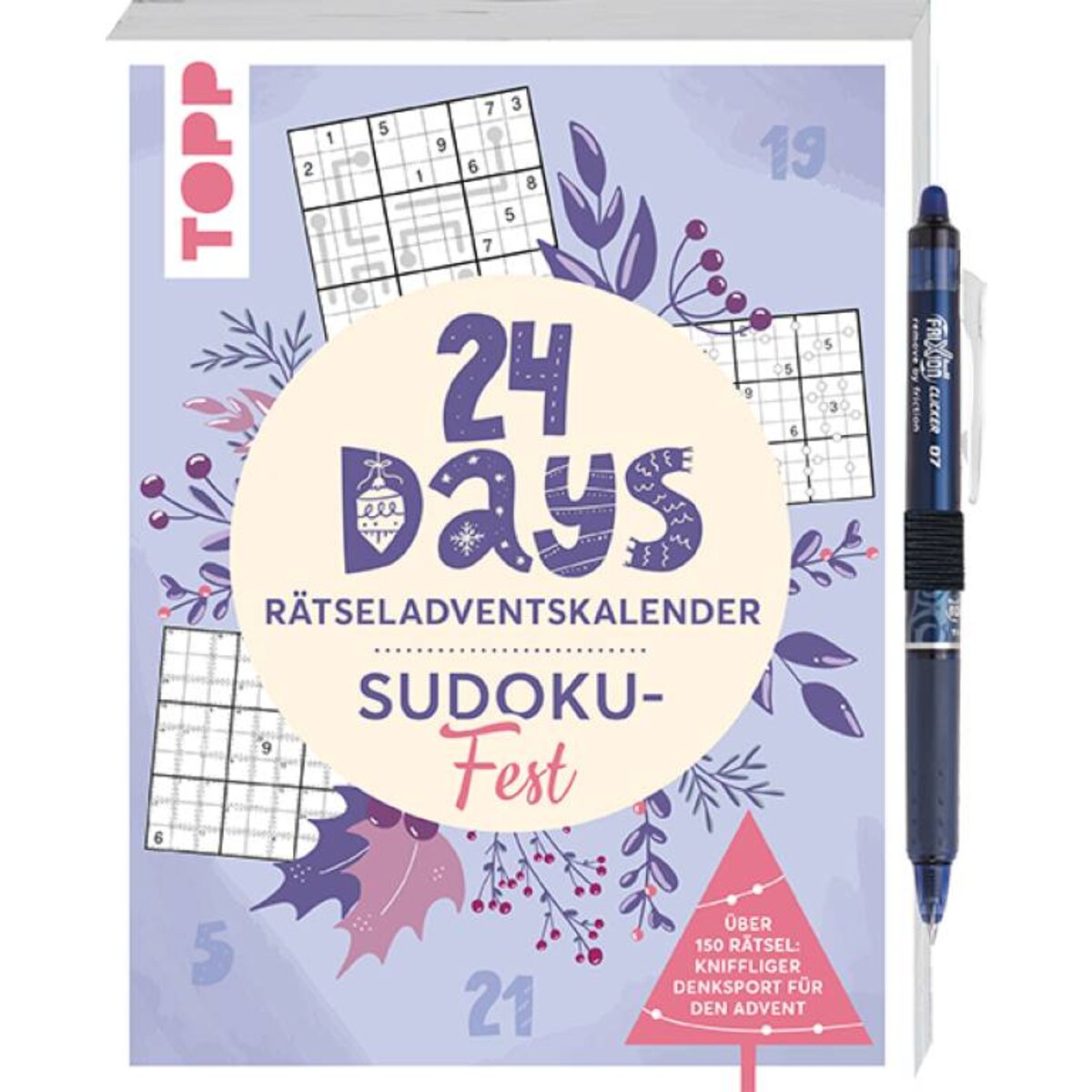 Topp 24 Days Rätseladventskalender Sudoku-Fest mit 150 Rätsel hinter 24 Türchen