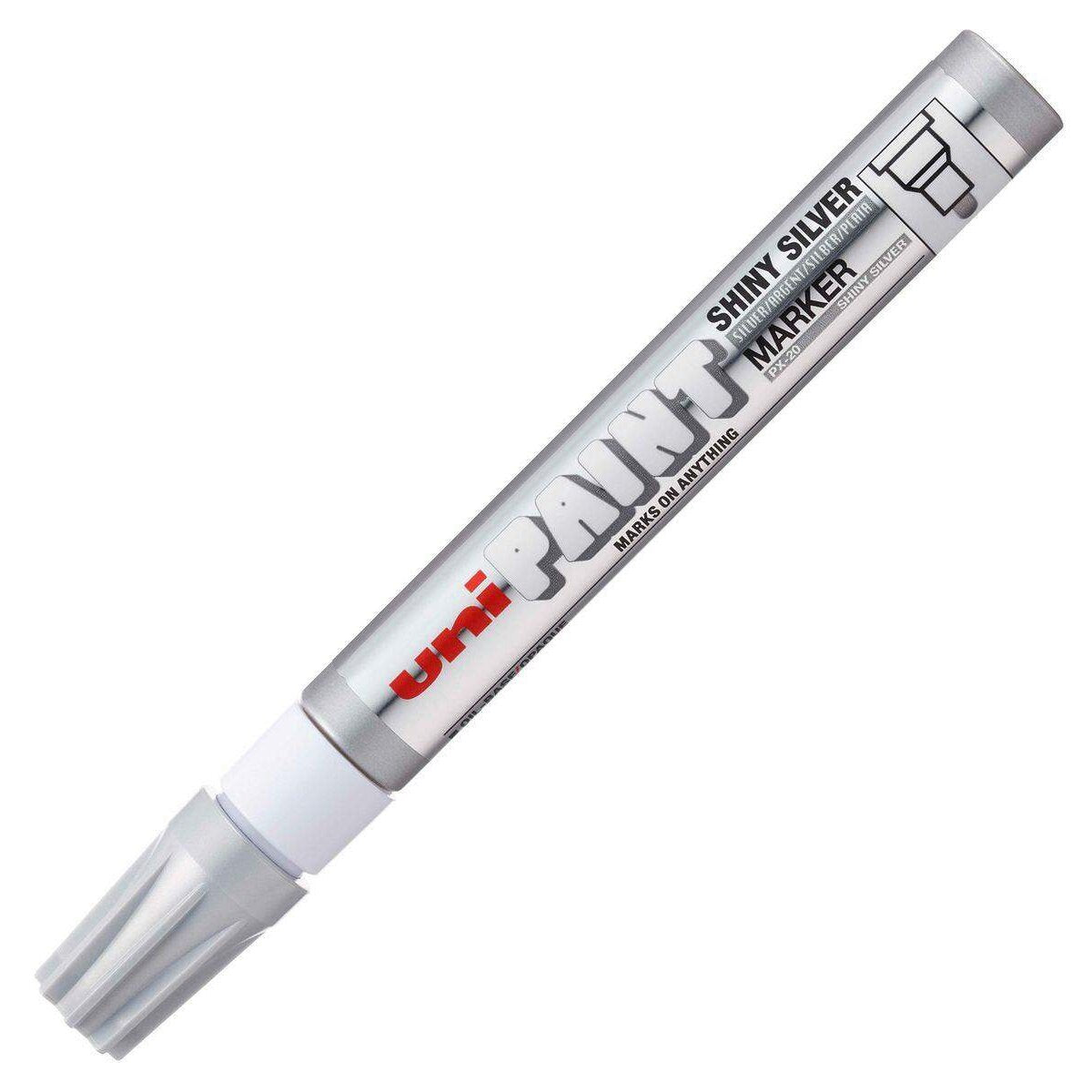 uni-ball Lackmarker Uni Paint PX-20, mit Rundspitze, shiny silber