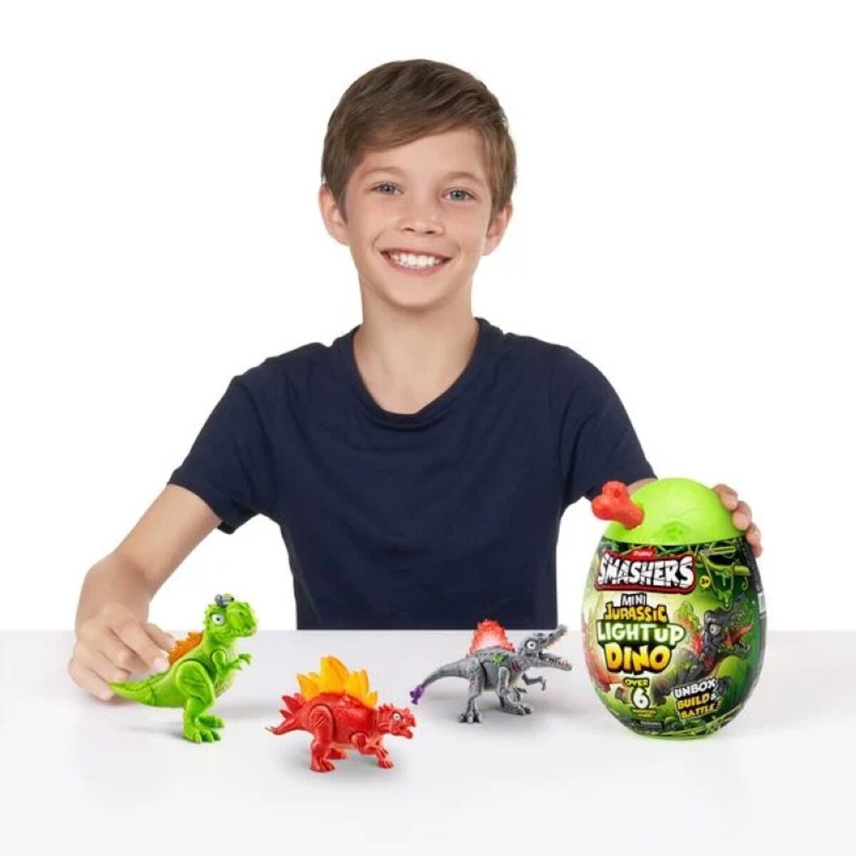 Zuru Smashers Jurassic Light Up Dino Ei Mini, 1 Stück, 3-fach sortiert