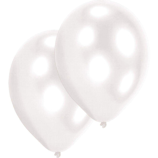 amscan 10 Latexballons Weiss 27,5cm