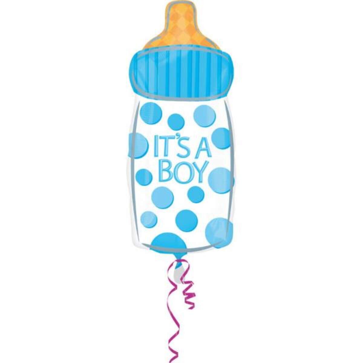 amscan Folienballon Babyflasche It's a Boy