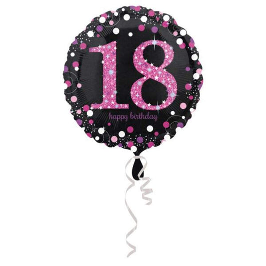 amscan Folienballon Happy Birthday 18 holographic