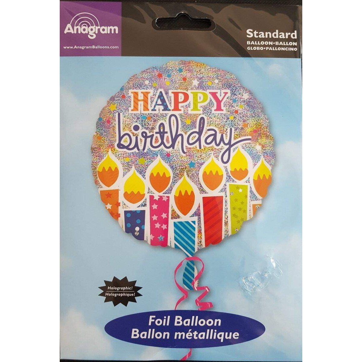 amscan Folienballon Happy Birthday Kerzen