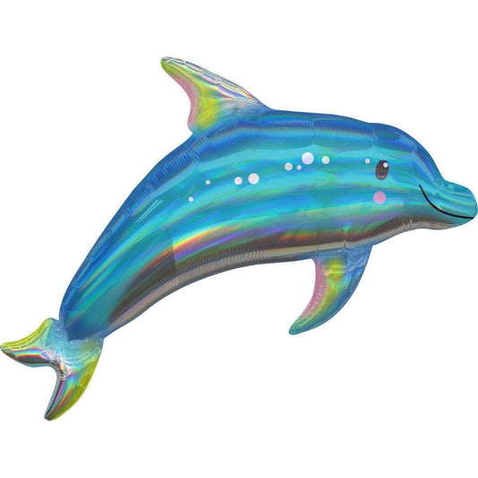 amscan Folienballon Holographic SuperShape Dolphin