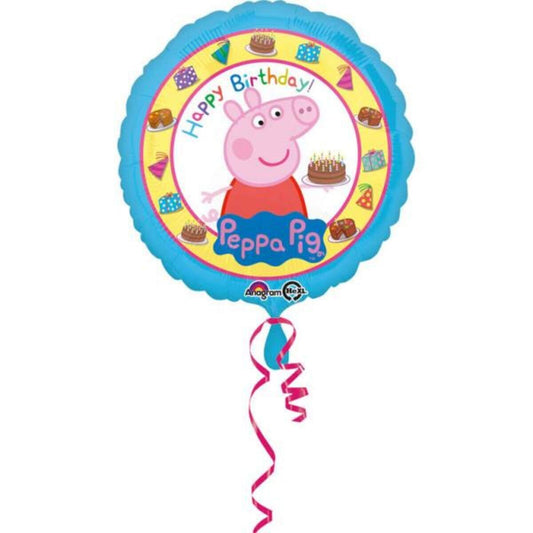 amscan Folienballon Peppa Pig, Happy Birthday