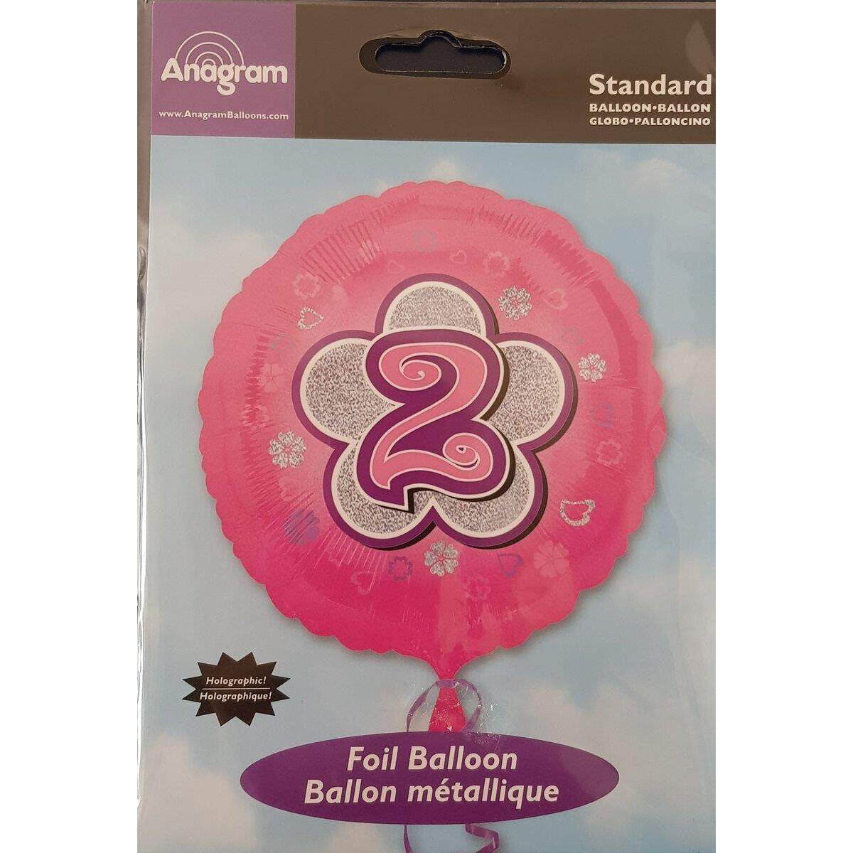 amscan Folienballon Pink Flowers 2 holographic