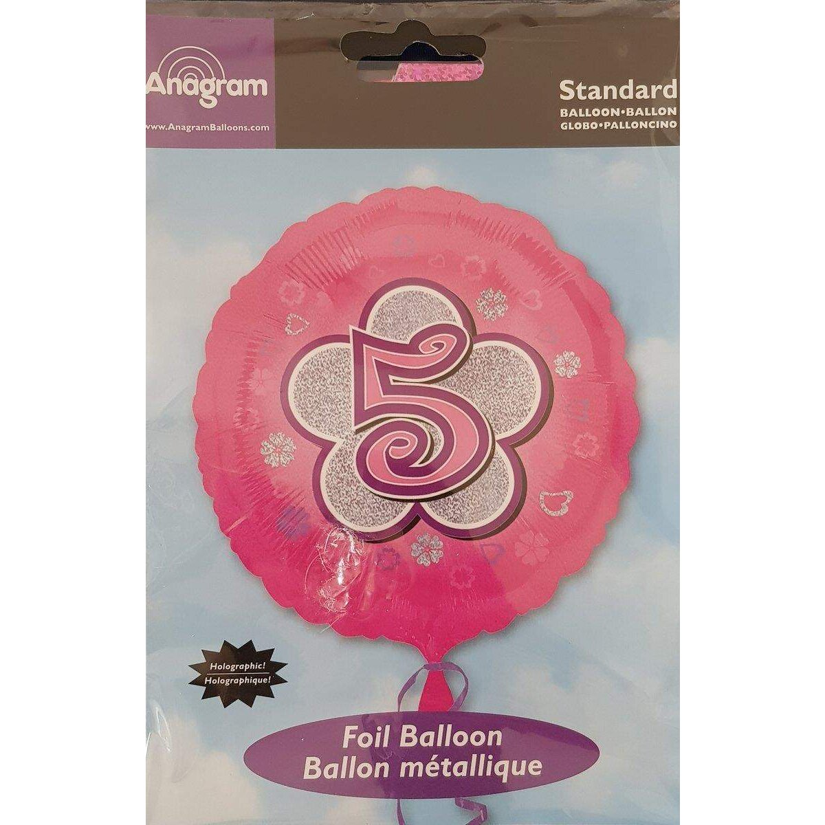 amscan Folienballon Pink Flowers 5 holographic