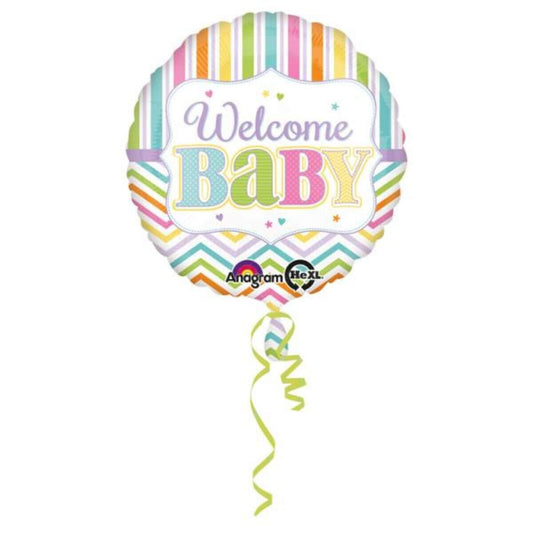 amscan Folienballon Welcome Baby metallic
