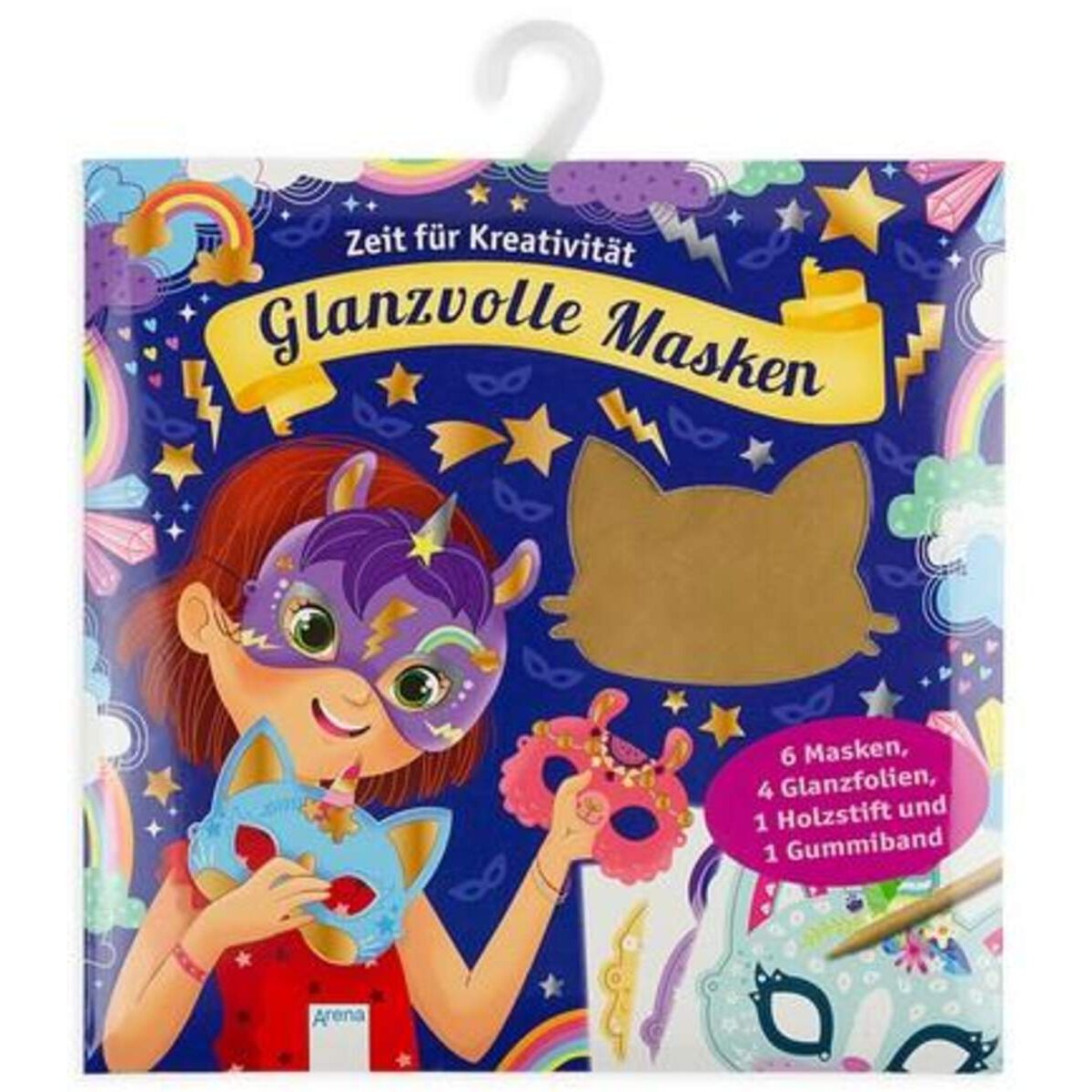 Arena Krickel-Kratz-Malbilder. Glanzvolle Masken