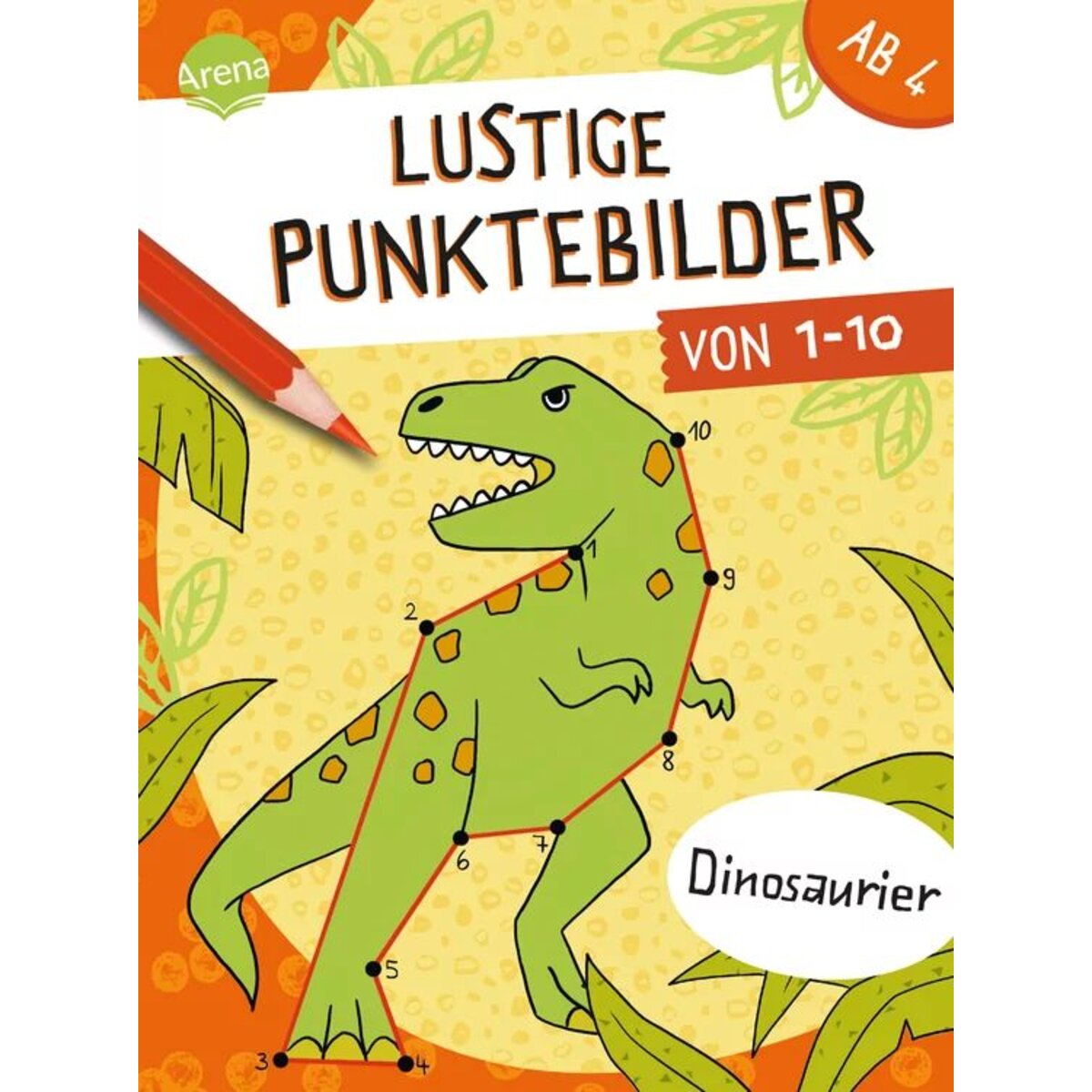 Arena Lustige Punktebilder von 1-10. Dinosaurier