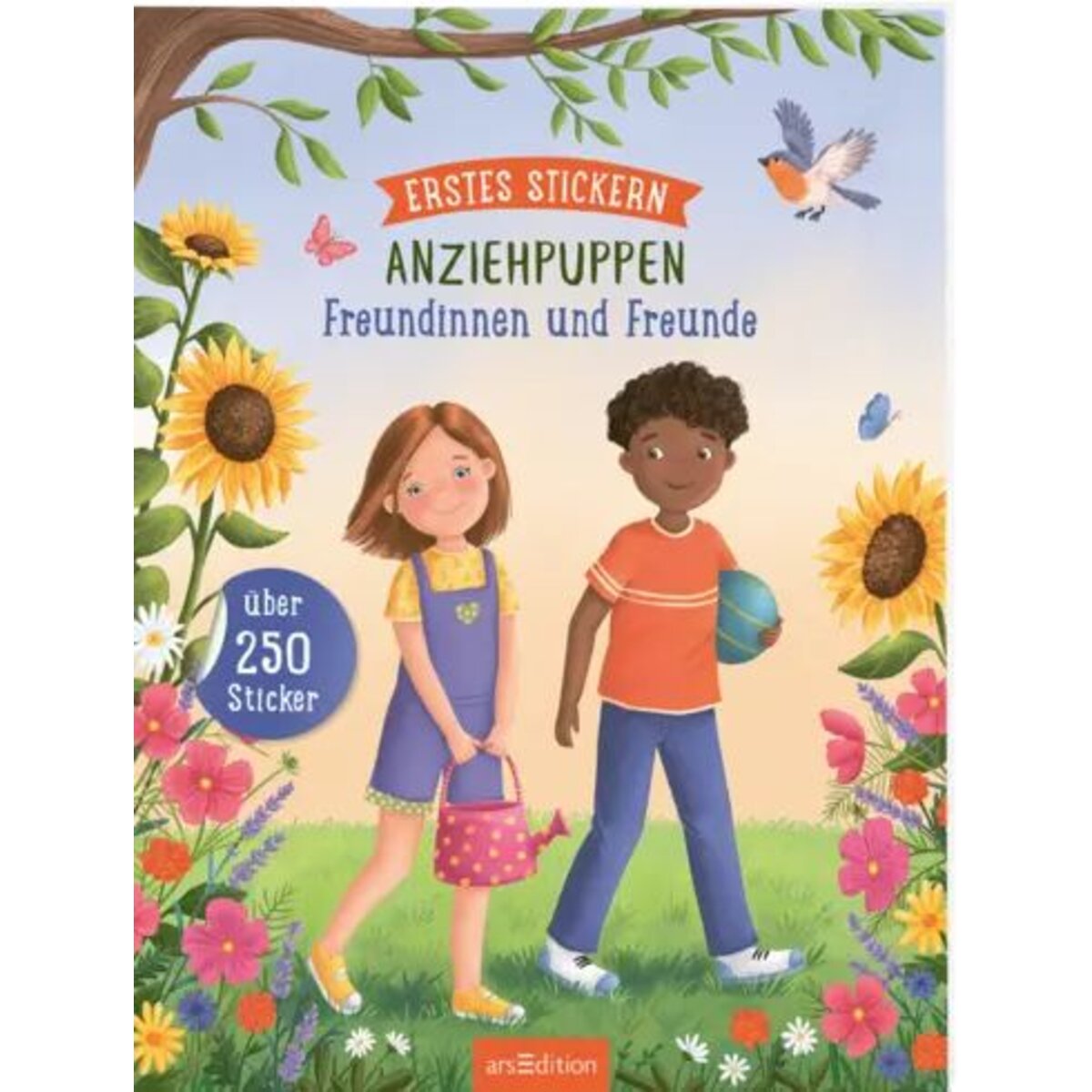 ars Edition Erstes Stickern Anziehpuppen – Freundinnen und Freunde