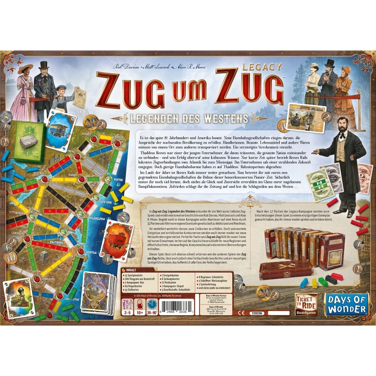 Asmodee Days of Wonder Zug um Zug Legacy: Legenden des Westens