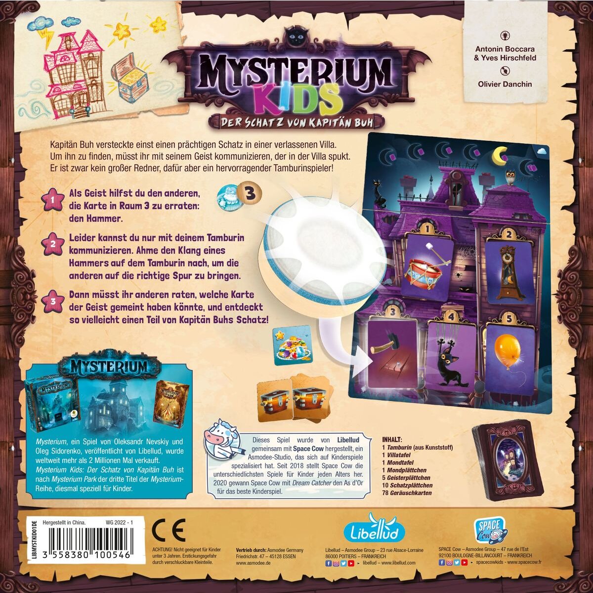 Asmodee Libellud & Space Cow Mysterium Kids Der Schatz von Kapitän Buh